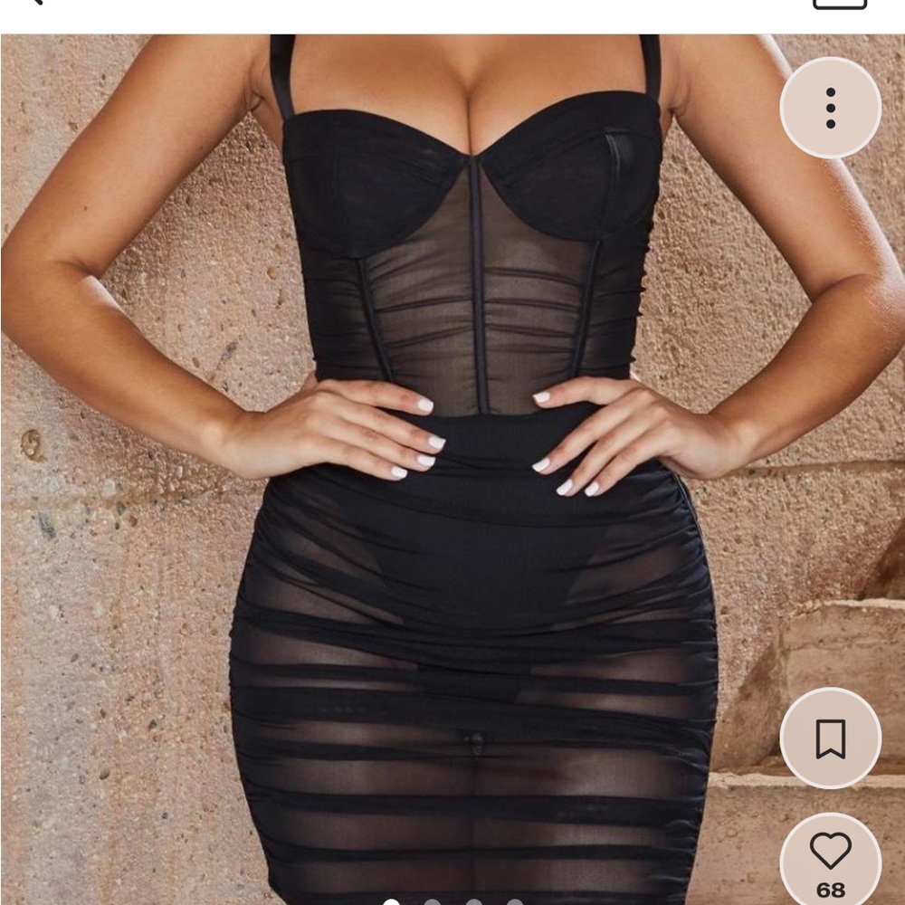 Elegant Black Sheer Dress